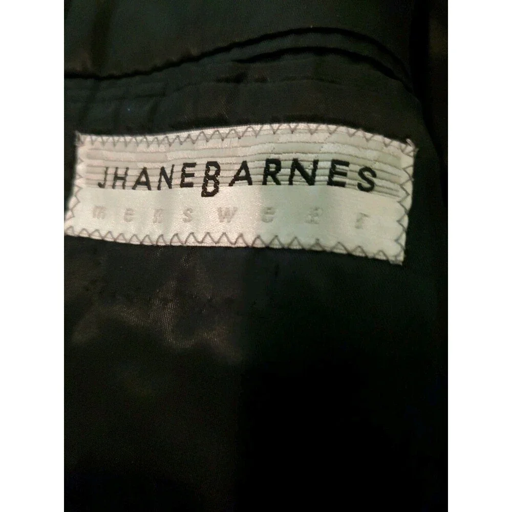 VTG Jhane Barnes Men's Black Suede Blazer Sportcoat Jacket 46L